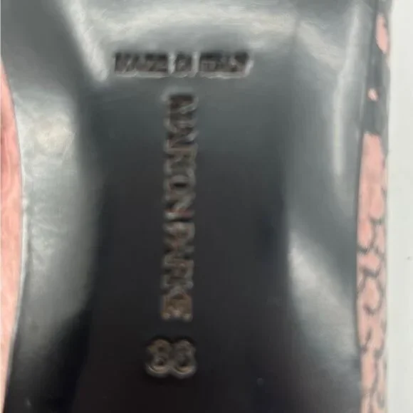 Marion Parke Caroline Snakeskin Embossed Leather Loafer in Pink Python - Size 6 - Picture 7 of 8